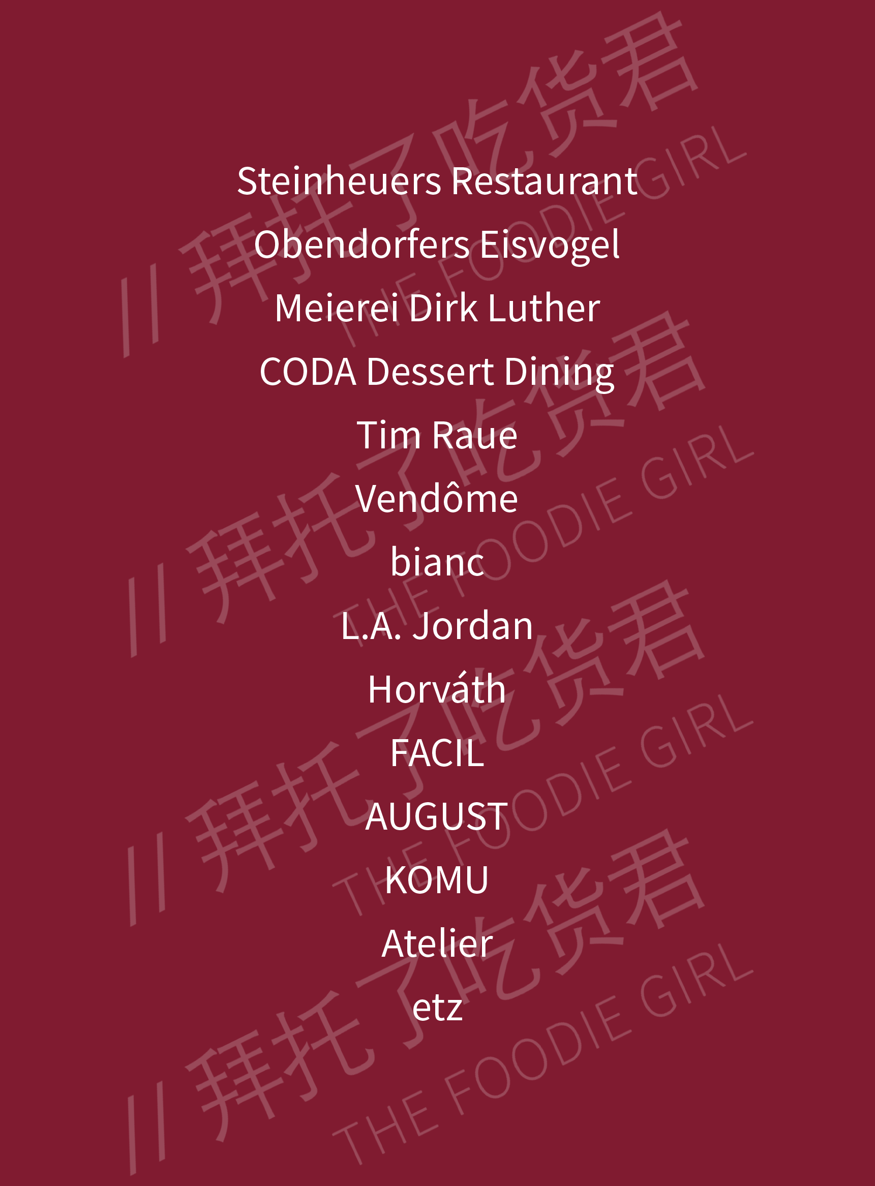 2025德国米其林餐厅大揭秘!